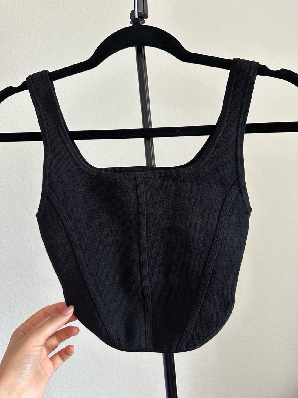 Babaton Black Sculpt Knit Tank